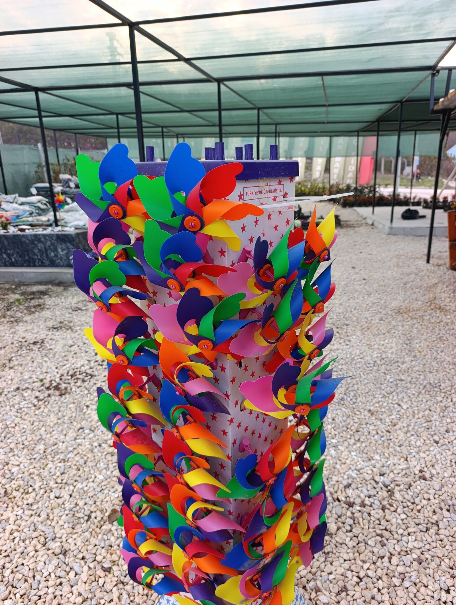 Rüzgar Gülü Modeli – 20 cm Çap | 50 cm Ahşap Çubuk Detay Görseli