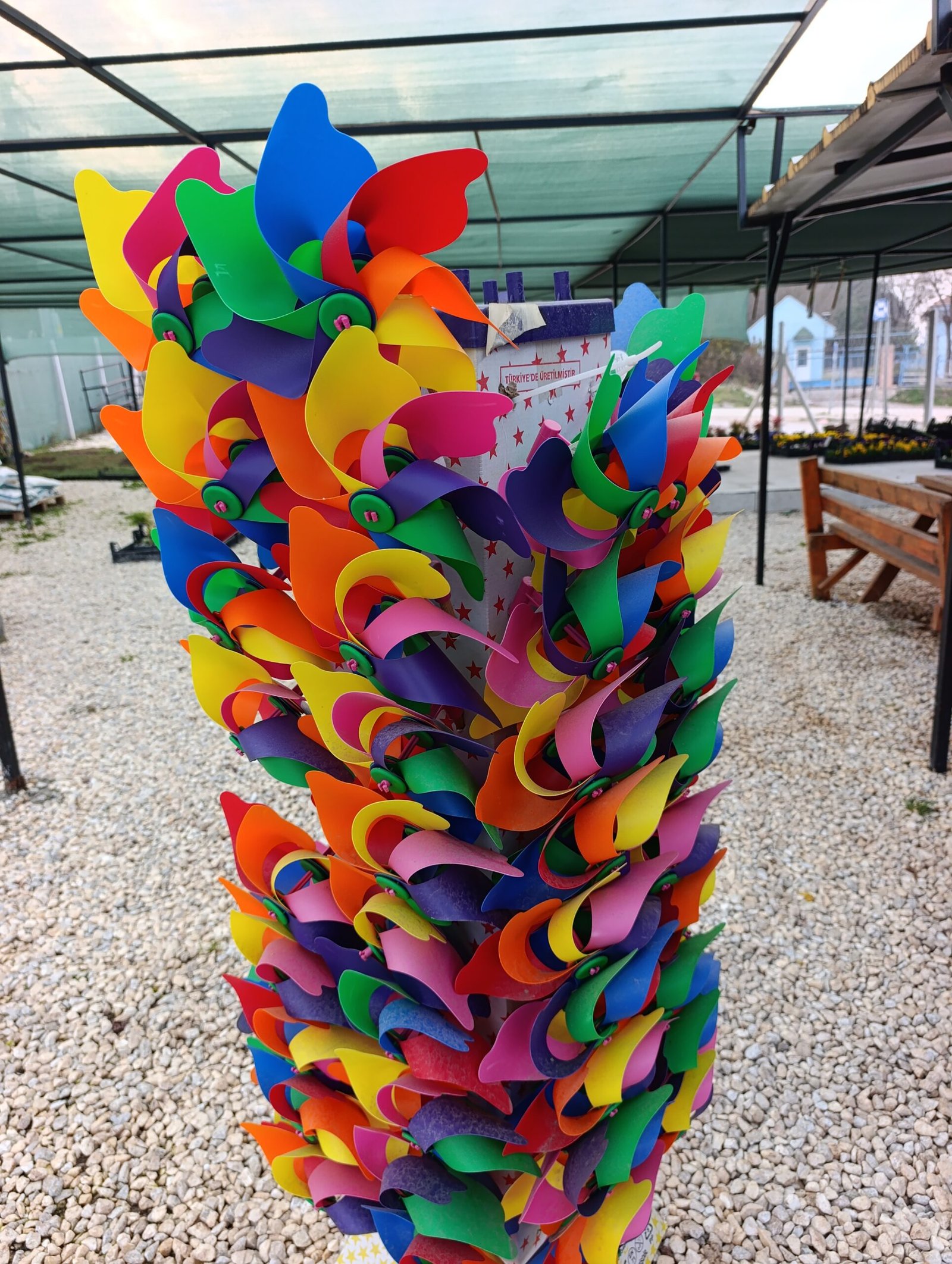 Rüzgar Gülü – 25 cm Çap | 50 cm Ahşap Çubuk Detay Görseli