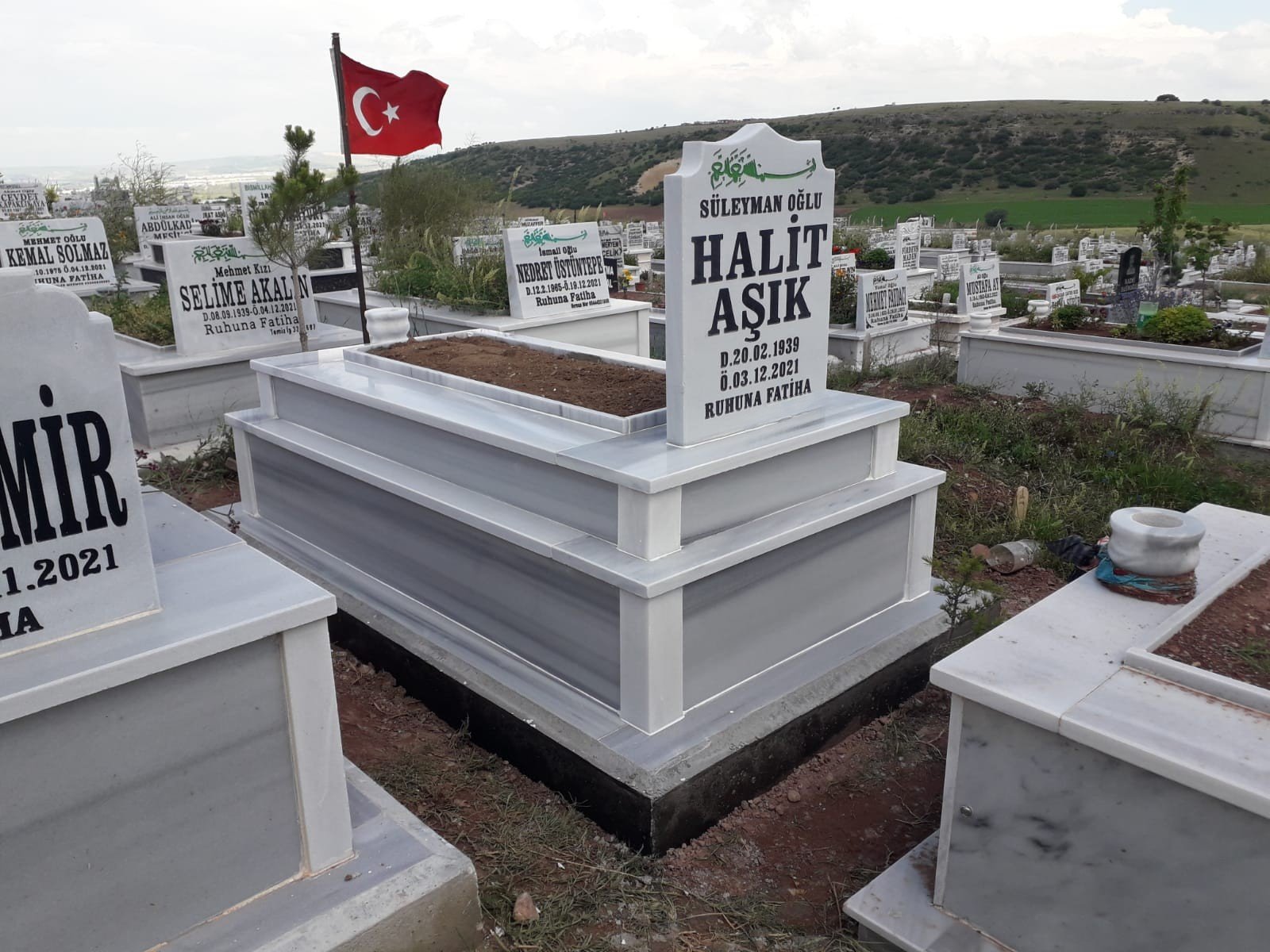 Asır Mezar 30'luk Üstü 15'lik Klasik Mermer Mezar