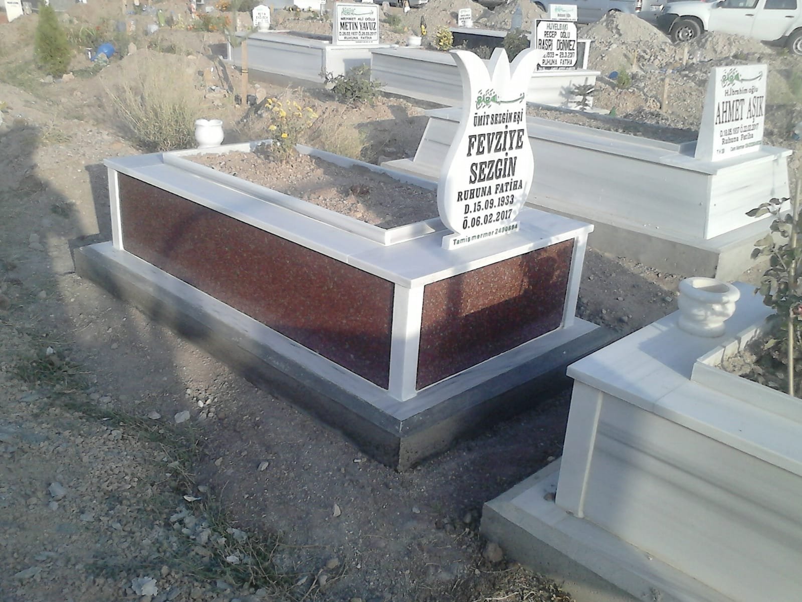 Asır Mezar – İthal Kırmızı (Red) Granit Mezar Modeli