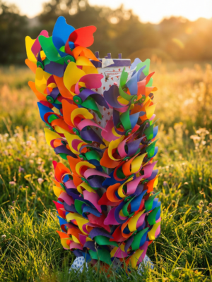 Rüzgar Gülü – 25 cm Çap | 50 cm Ahşap Çubuk