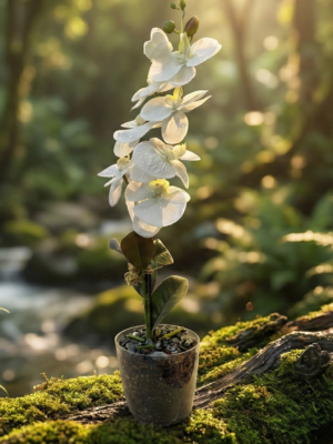 Y101 Yapay Beyaz Orkide